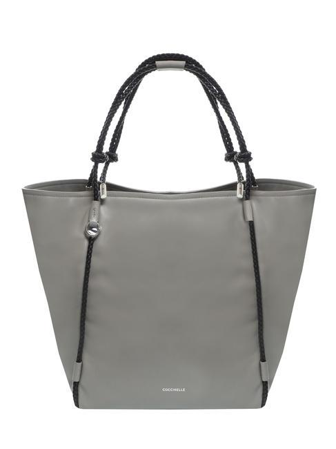 COCCINELLE SINFONIA Leather shopper shoulder bag stone - Women’s Bags