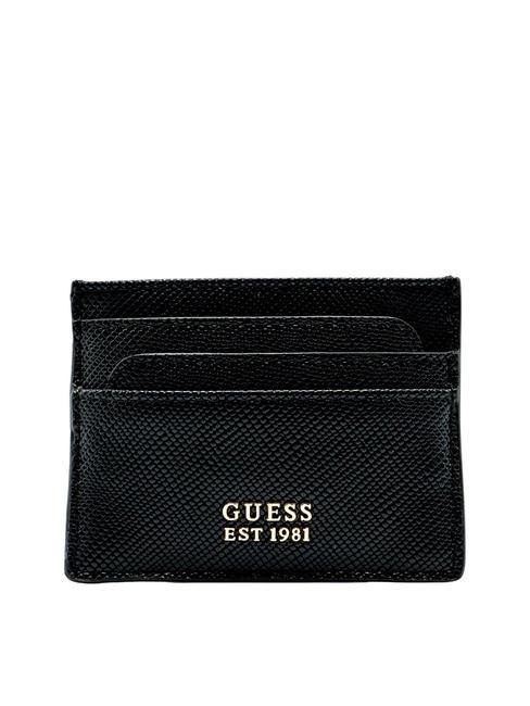 GUESS LAUREL Flat card holder BLACK - Women’s Wallets