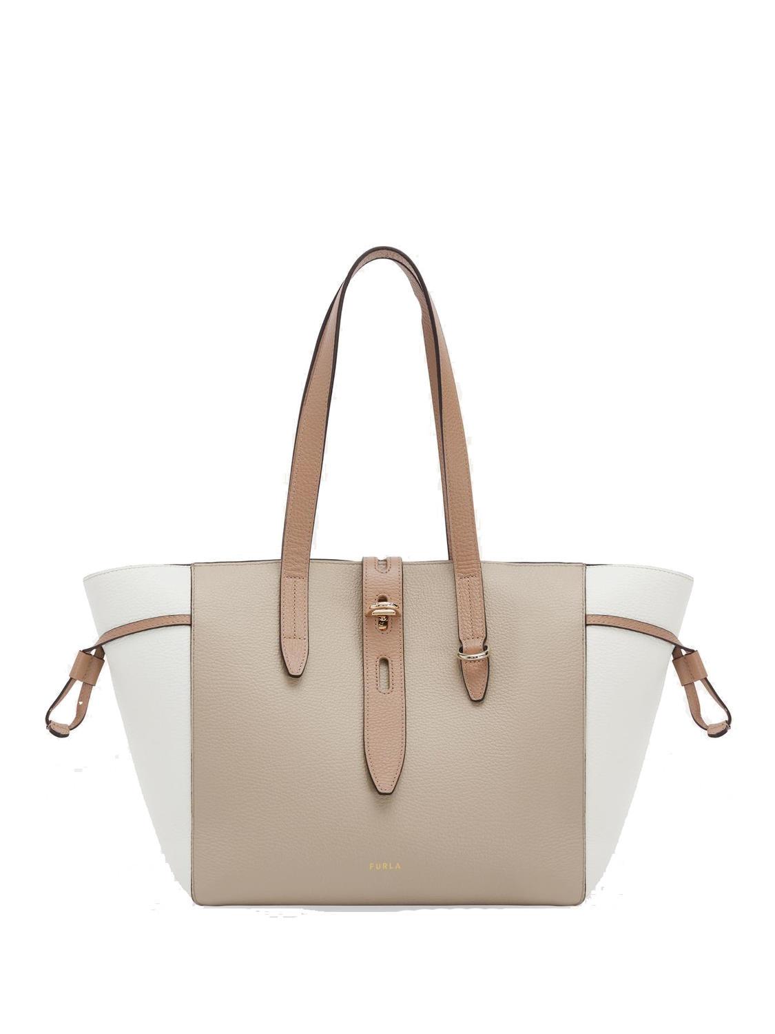 Furla Medium Net Leather Tote Bag - Brown