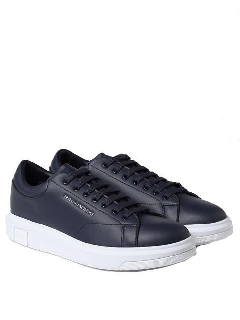 ARMANI EXCHANGE ACTION Leather sneakers NAVY / NAVY - Men’s shoes
