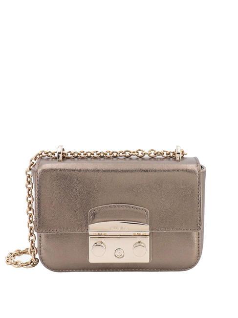FURLA METROPOLIS Mini shoulder bag gold-bronze colour - Women’s Bags