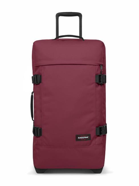 EASTPAK TRANVERZ M Medium trolley bushy burgundy - Semi-rigid Trolley Cases