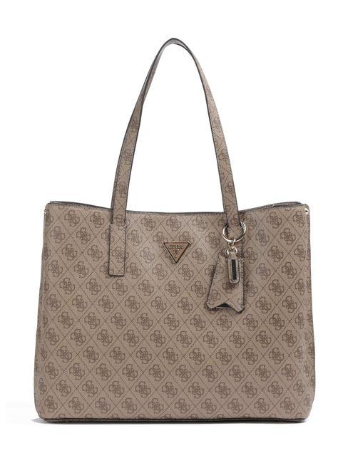 GUESS MERIDIAN Shoulder shopping bag MILK LOGO - Women’s Bags