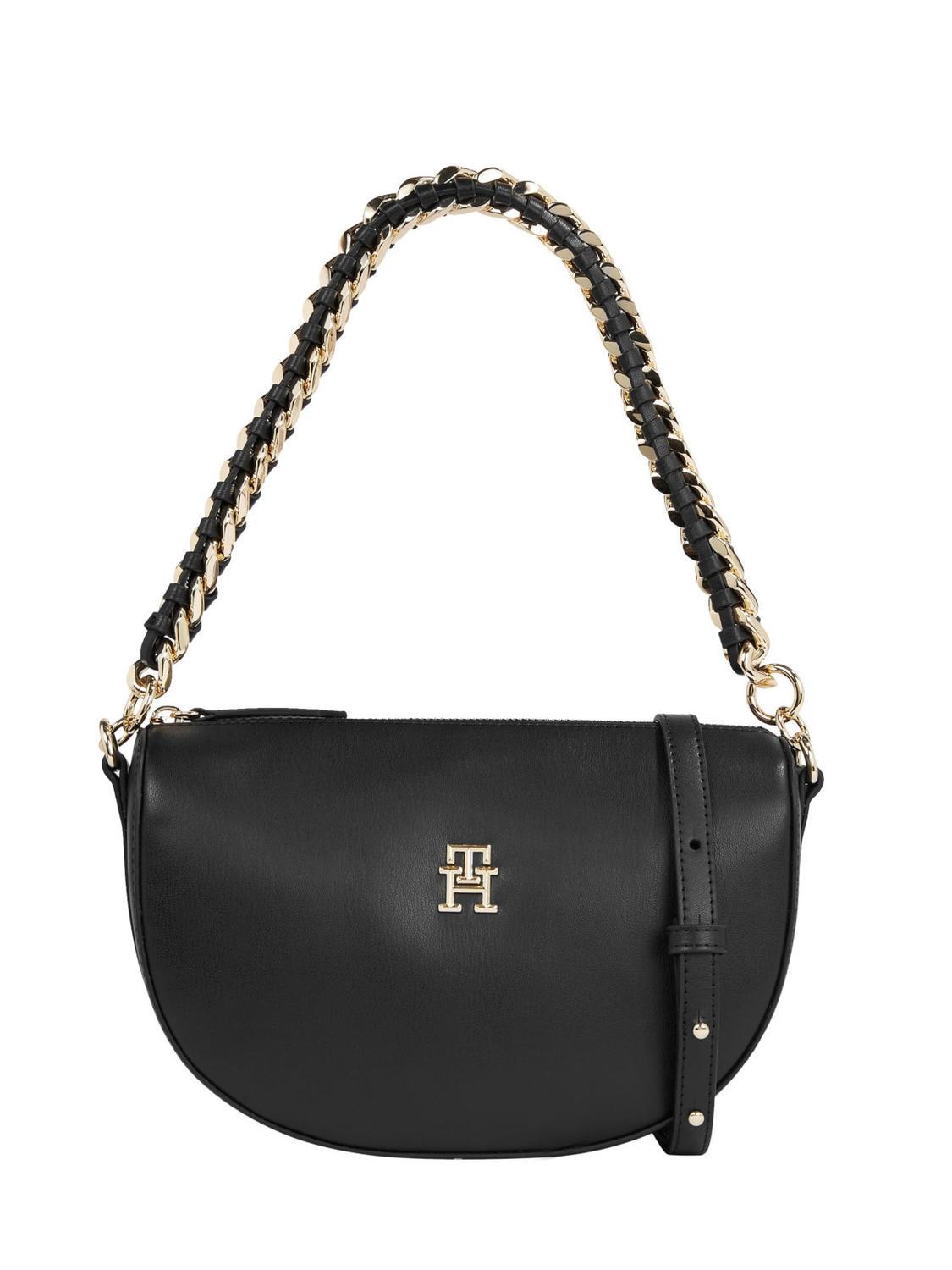 løn veteran Gøre mit bedste Tommy Hilfiger Th Feminine Half Moon Bag Black - Buy At Outlet Prices!