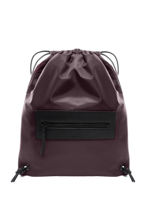 TRUSSARDI ZENITH Nylon bag with pocket marrore-black - Backpacks & School and Leisure
