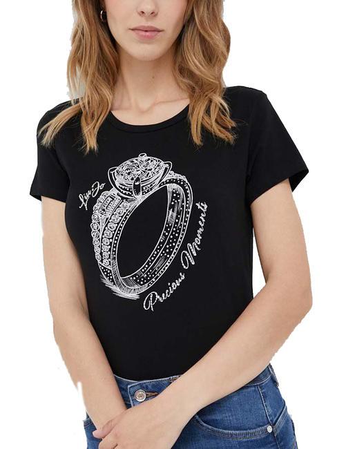 LIUJO RING Glitter T-Shirt black wear liujo - T-shirt