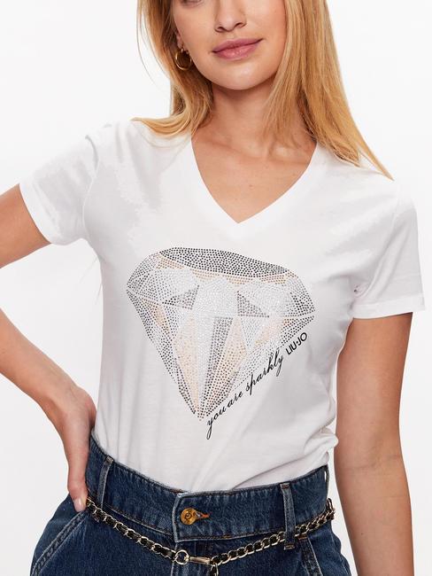 LIUJO DIAMOND eco-friendly Glitter T-Shirt white liujo diamond - T-shirt