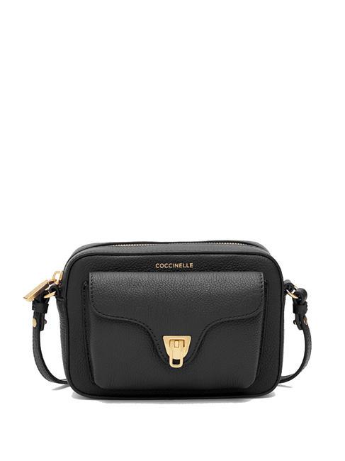 COCCINELLE BEAT SOFT Textured leather mini bag Black - Women’s Bags
