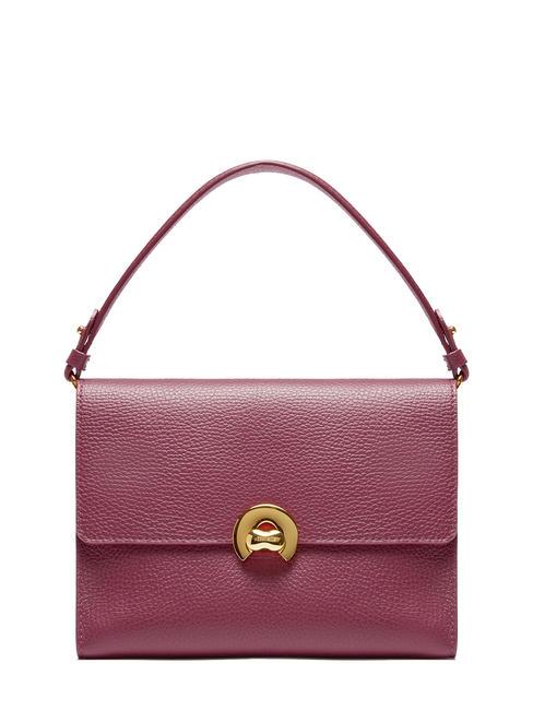 COCCINELLE BINXIE Hammered leather folder bag garnet red - Women’s Bags
