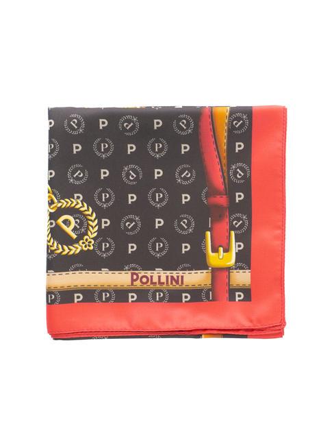 POLLINI TWILL Printed scarf black and red - Scarves