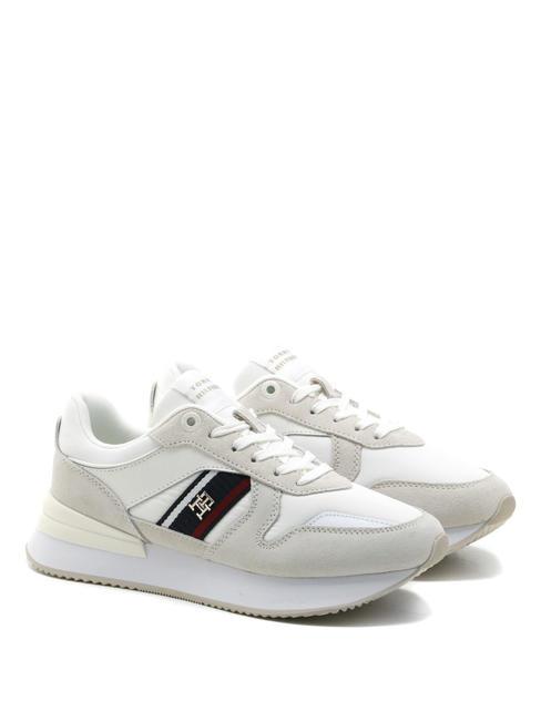 TOMMY HILFIGER CORP WEBBING RUNNER Sneakers white - Women’s shoes