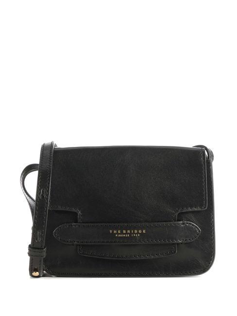 THE BRIDGE LUCREZIA Shoulder mini bag Black Gold - Women’s Bags