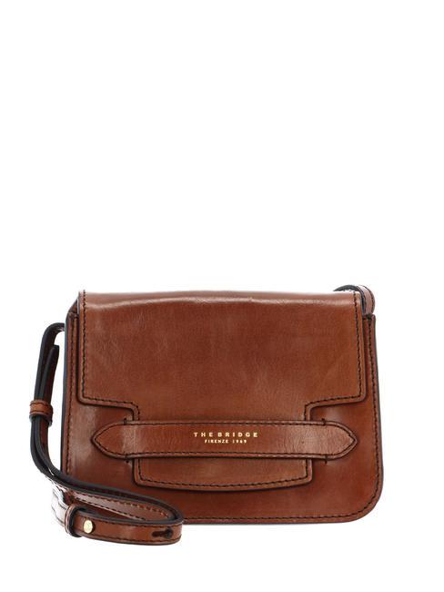 THE BRIDGE LUCREZIA Shoulder bag in leather BROWN - Women’s Bags
