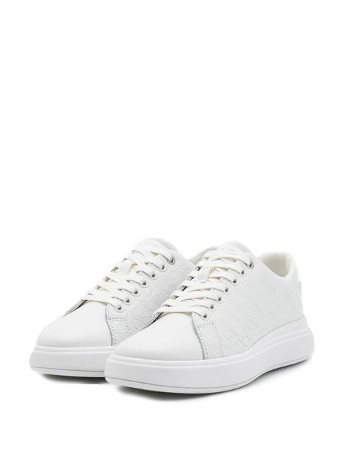 CALVIN KLEIN RAISED CUPSOLE LACEUP Leather sneakers white mono - Women’s shoes