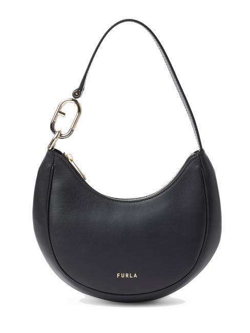 FURLA PRIMAVERA Small calf leather shoulder bag Black - Women’s Bags