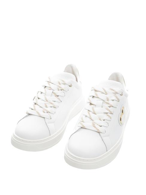 LOVE MOSCHINO BOLD45 Leather sneakers ivory - Women’s shoes