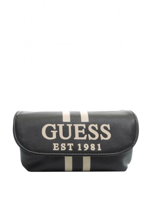 GUESS MILDRED Beauty pouch with logo BLACK - Beauty Case