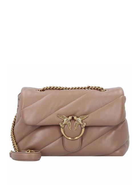 PINKO CLASSIC LOVE PUFF Nappa leather bag ginger biscuit-antique gold - Women’s Bags