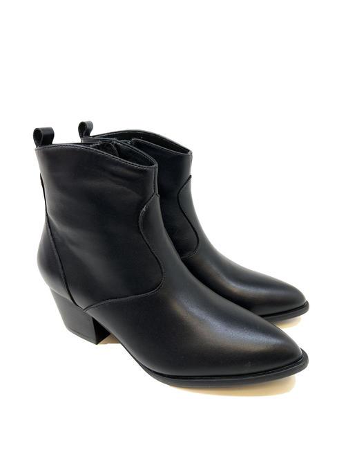 GUESS BOYTA Leather ankle boots BLACK - Women’s shoes