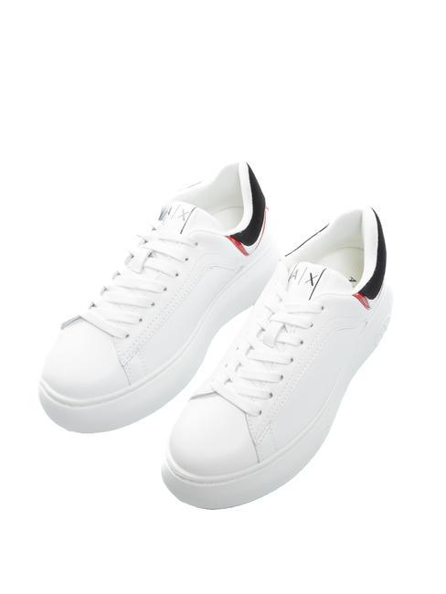 ARMANI EXCHANGE A|X Leather sneakers op.white+red+black - Women’s shoes