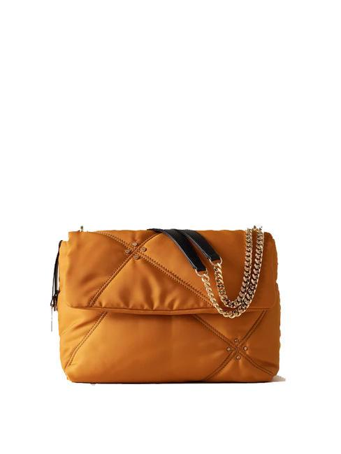 BORBONESE MARSEILLE Large shoulder bag with flap honey - Women’s Bags