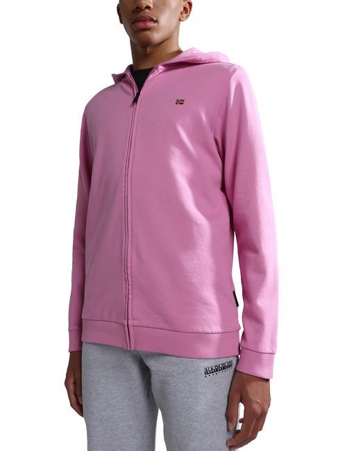 NAPAPIJRI K BALIS Full zip flag hoodie pink cyclam p91 - Baby Sweatshirt