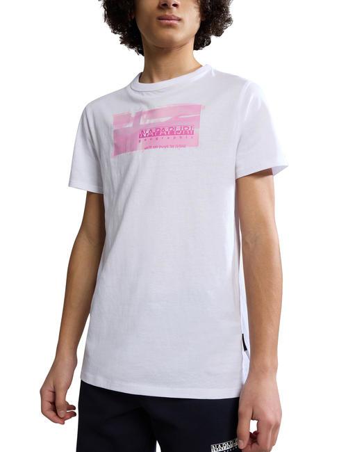 NAPAPIJRI KIDS ZAMORA Cotton T-shirt flag pink fj3 - Child T-shirt