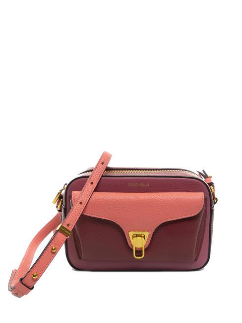 COCCINELLE BEAT SOFT Tricolor Shoulder mini bag, in leather mul. hyper pink - Women’s Bags