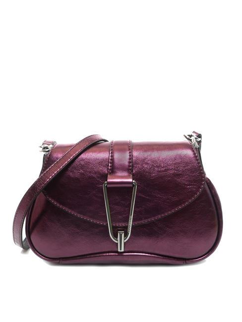 COCCINELLE HIMMA Clutch bag in laminated leather pulp pink - Women’s Bags