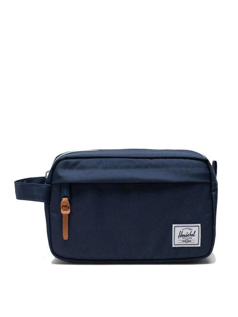 HERSCHEL CHAPTER Travel Beauty navy tan - Beauty Case