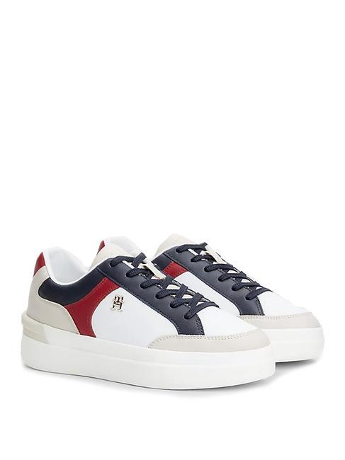 TOMMY HILFIGER ELEVATED TH CORPORATE Leather sneakers space blue - Women’s shoes