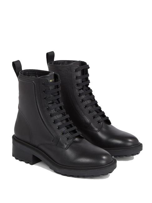 TOMMY HILFIGER FEMININE ESSENTIAL Leather ankle boots BLACK - Women’s shoes