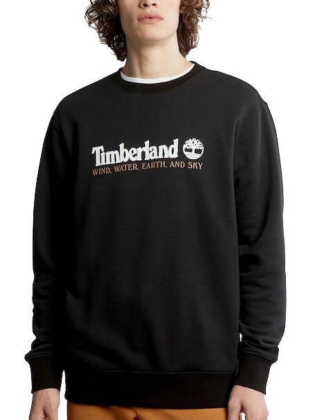 TIMBERLAND WWES Crewneck sweatshirt with writing BLACK - Sweatshirts