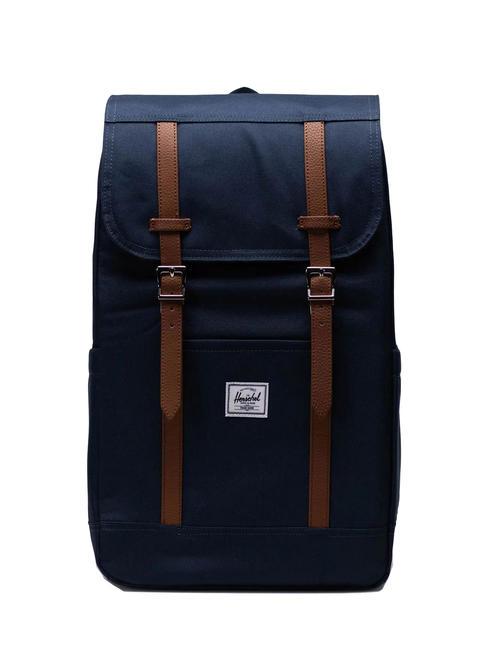 HERSCHEL RETREAT Backpack navy tan - Backpacks & School and Leisure