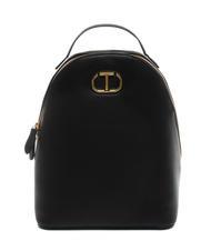 TWINSET OVAL T Leather backpack - Women&rsquo;s Bags