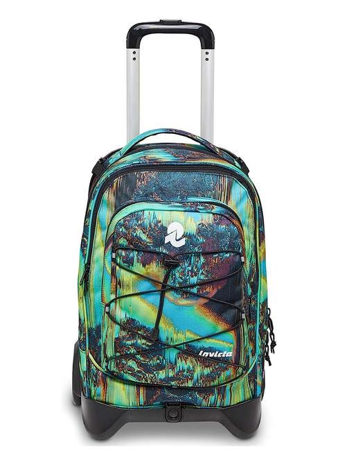 INVICTA NEW PLUG FANTASY Detachable Trolley Backpack, 2 wheels digital blue - Backpack trolleys