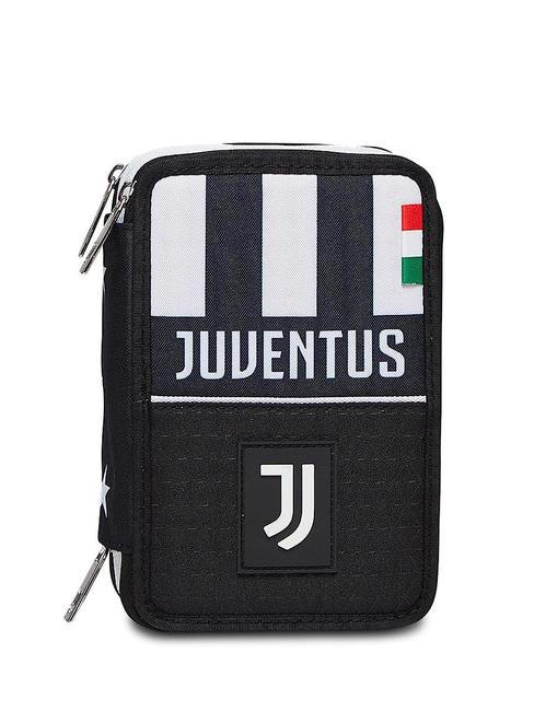 JUVENTUS GLORIOUS WIN 3-zip pencil case with school kit Black - Cases and Accessories