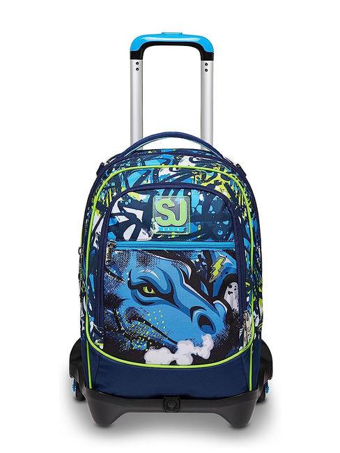 SJGANG BOY JACK Detachable Trolley Backpack, 3 wheels blue - Backpack trolleys