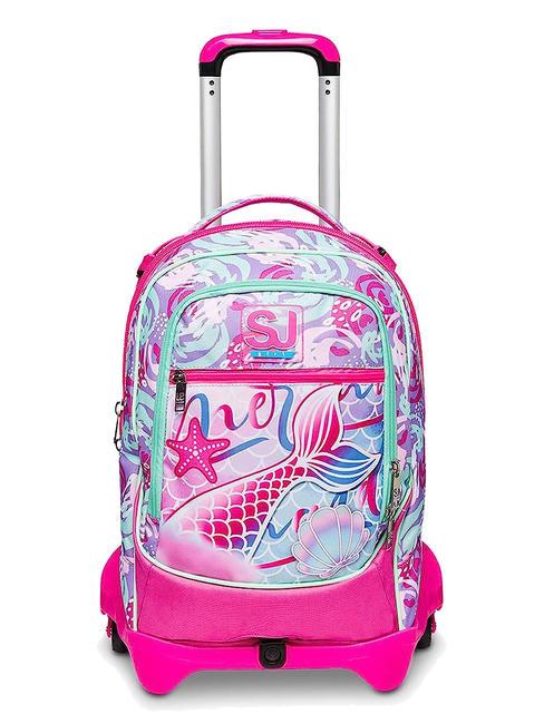 SJGANG SEA BEAUTY JACK Detachable Trolley Backpack, 3 wheels raspberry rose - Backpack trolleys