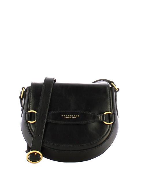 THE BRIDGE BETTINA Shoulder mini bag, in leather Black Gold - Women’s Bags