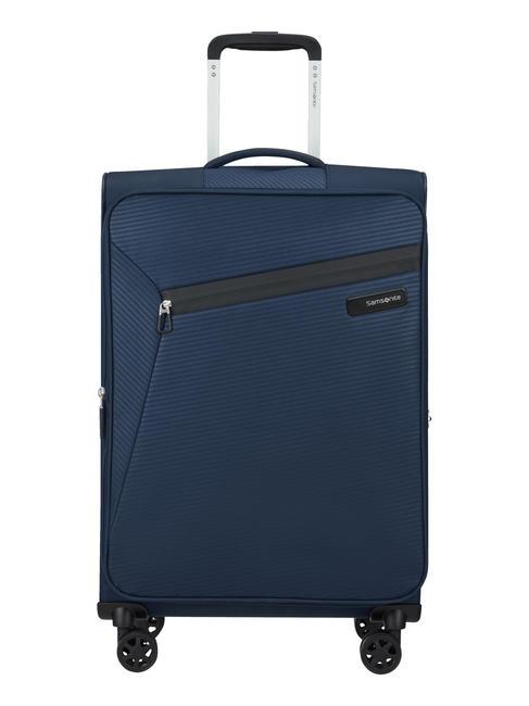 SAMSONITE LITEBEAM Medium expandable trolley midnightblue - Semi-rigid Trolley Cases