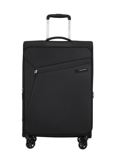 SAMSONITE LITEBEAM Medium expandable trolley BLACK - Semi-rigid Trolley Cases