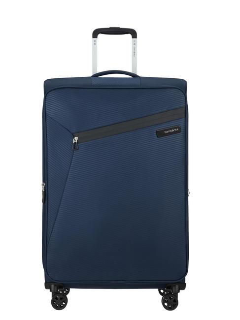 SAMSONITE LITEBEAM Large expandable trolley midnightblue - Semi-rigid Trolley Cases