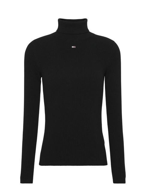 TOMMY HILFIGER TOMMY JEANS Essential Turtleneck sweater BLACK - Women's Sweaters