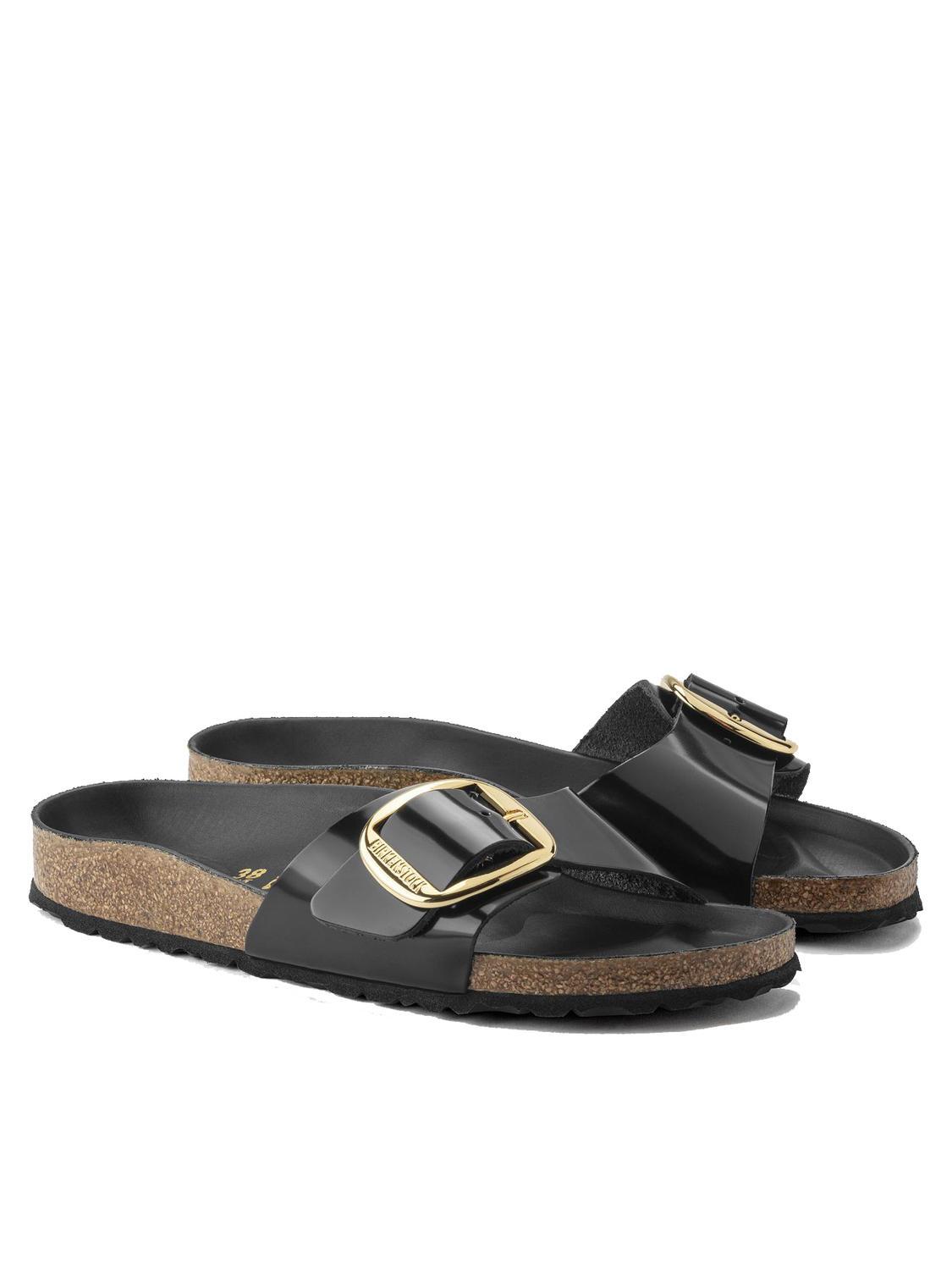 Birkenstock madrid big buckle black patent sales