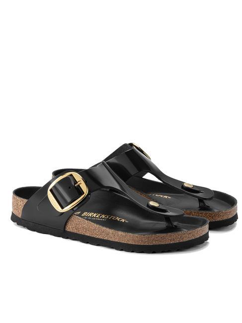 BIRKENSTOCK GIZEH BIG BUCKLE Flip flops in patent leather shine black - Women’s shoes