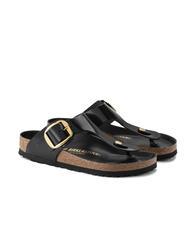 BIRKENSTOCK GIZEH BIG BUCKLE Flip flops in patent leather - Women&rsquo;s shoes