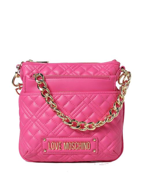 LOVE MOSCHINO QUILTED CHAIN Mini shoulder bag fuchsia - Women’s Bags