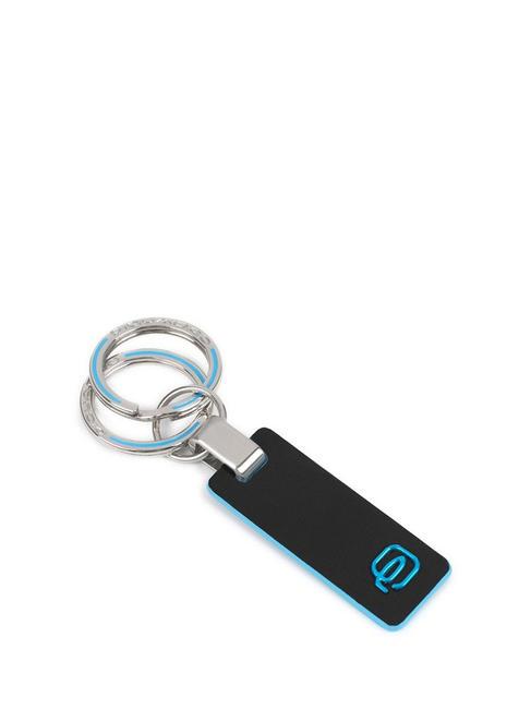 PIQUADRO BLUE SQUARE Leather keychain Black - Key holders