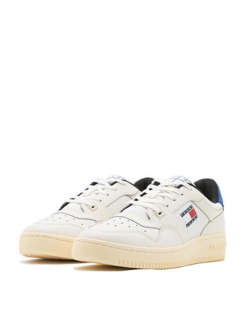 TOMMY HILFIGER TJ BASKET COLOR Leather sneakers ivory/ecru - Men’s shoes